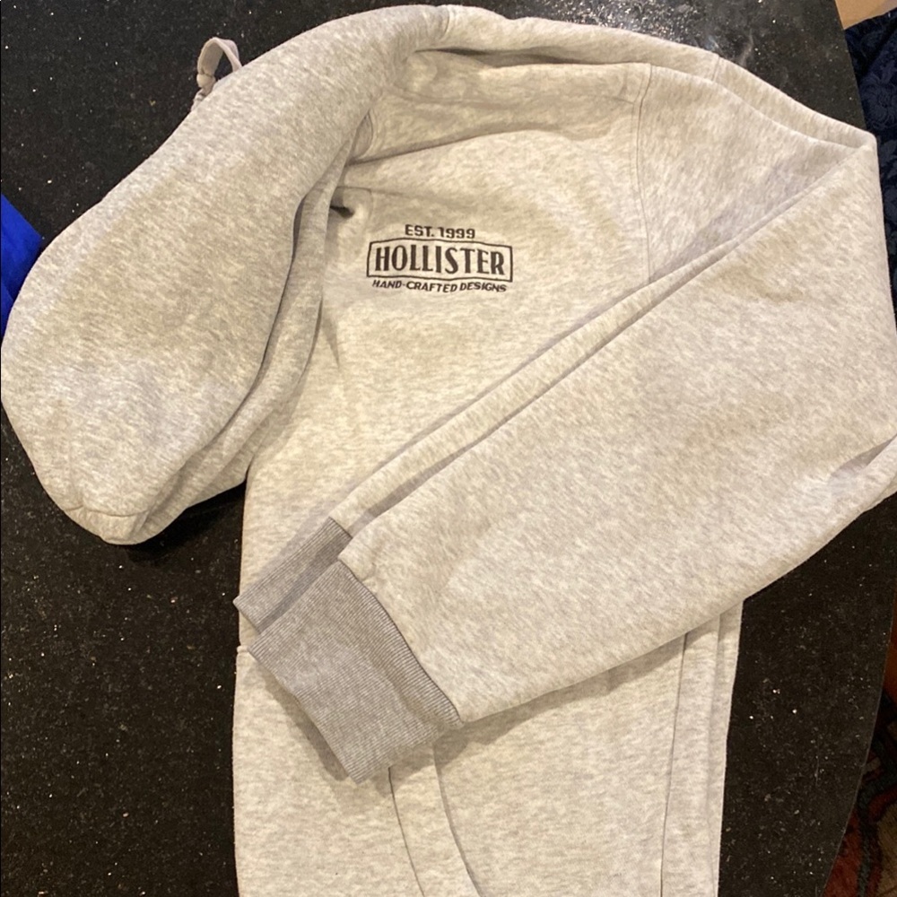 Hollister Light Gray Logo Sweatshirt